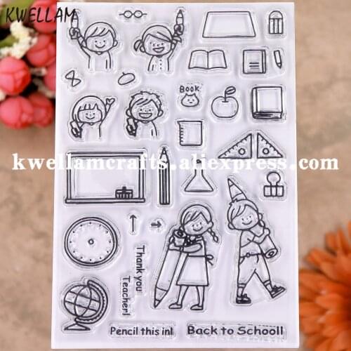 Back to School Thank you Pencil this inl Teacher Scrapbook photo cards rubber stamp clear stamp transparent stamp 20102011