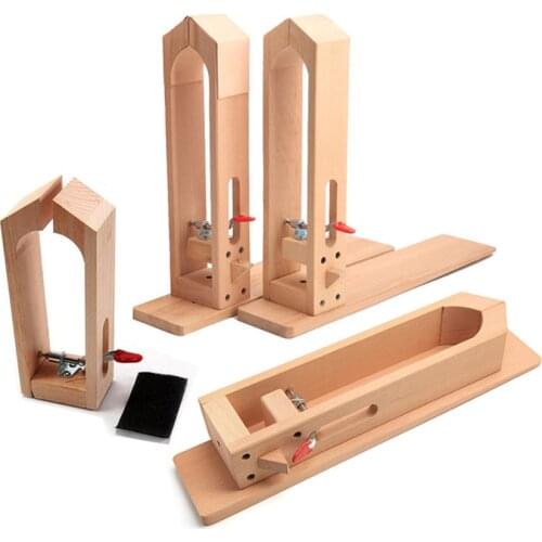Sanbest Leather Wood Clamp for Hand Sewing Handmade Leather Craft DIY Tools Pine Beech Fixing Clip Adjustable Wallet Bag