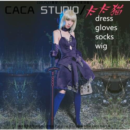 Fate Zero Stay night Saber Costumes Fate/Hollow Ataraxia Alter Saber III Cosplay Dress Women Fancy Party Uniform for Halloween