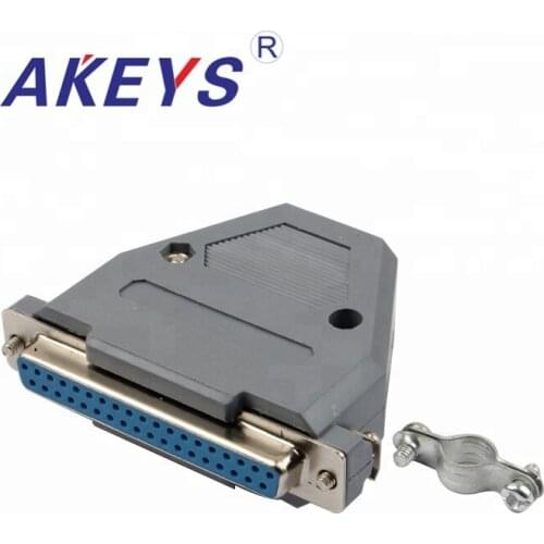 1 PC VGA Interface DB37 Pin Double Row Blue Core Female VGA Adapter Interface Gray Plastic Shell