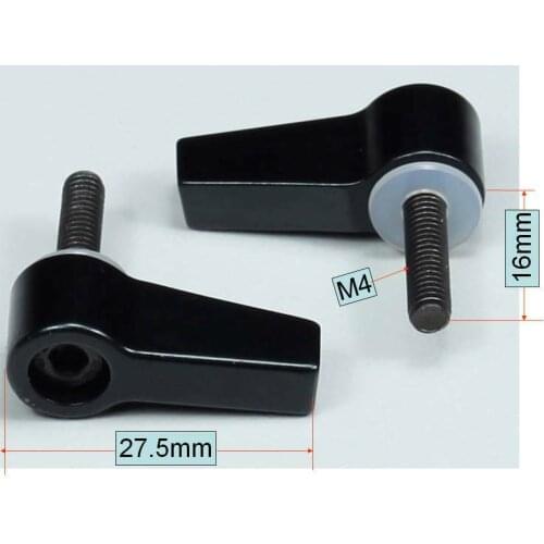 Professional 100 pcs of black aluminum M4 Knob Thumb Screw For 15mm Rod Rail Rig Clamp and follow focus system