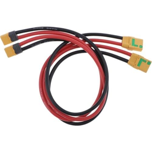 2 Packs RC Helicopter Battery XT60 Male Plug to XT90 Female Extension Cable
