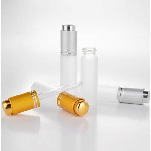 500pcs new 20 ML Mini Portable Frosted Glass Refillable Perfume Bottle Empty Cosmetic Vial With Dropper