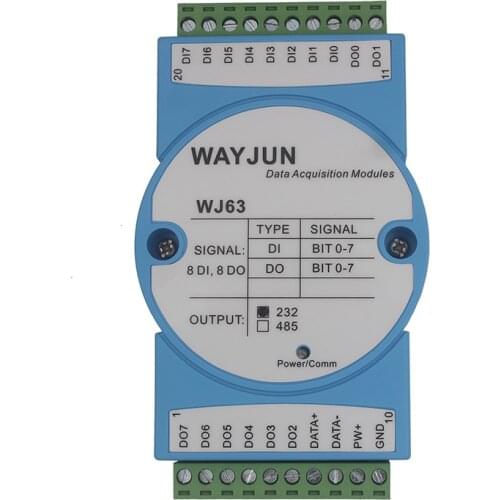 8-channel DI High-speed Counter Approach Switch Pulse Signal to RS-485/232 Acquisition Module Modbus RTU