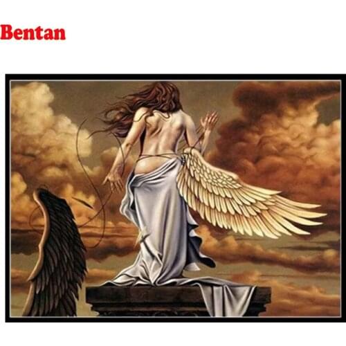 5D DIY Diamond Painting Angel woman with broken wings Full Square/Round Drill 3D Embroidery Cross Stitch Mosaic Home Decor