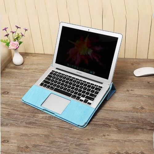 Laptop Case for MacBook Pro Air 15.4 13.3 13 12 11 PU Leather Sleeve Detachable Notebook Cover with Small Charging Bag Funda