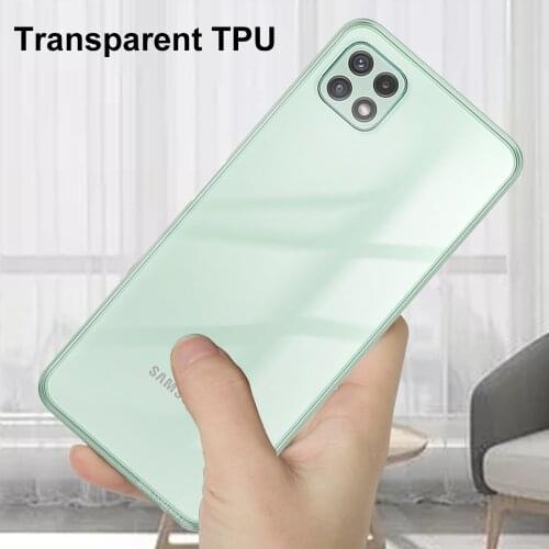 Transparent Case for Samsung Galaxy A22 A 32 42 52 72 A82 Full Protection Phone Back Cover Clear Silicone Gel For Samsung S21 FE