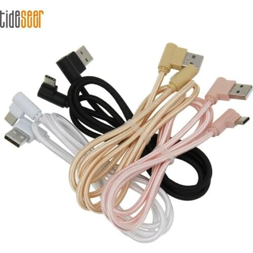 200pcs 90 Degree Fast USB Charging Cable Micro Usb Type C for iPhone 11 X Samsung S8 Xiaomi mi6 Huawei Android Phone Cord 1/2/3m
