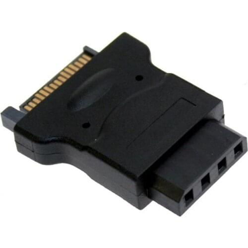 Jimier 15pin SATA Male Power Cable High Quality to Molex 4 Pin IDE Hard Disk Drive Power Adapter High Quality CY Cable