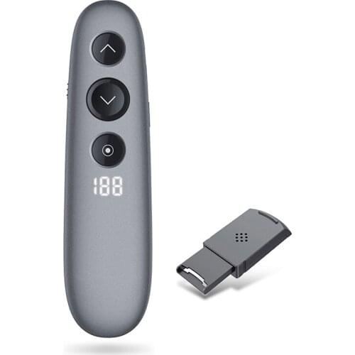 H100 2.4GHz Wireless Digital Laser Presenter with Air Mouse Remote TF Card PPT Pointer Presenter for Meeting