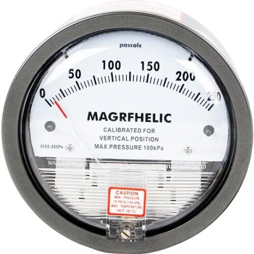 0-250PA Micro Differential Pressure Gauge High Precision 1/8 "NPT Air Pressure Meter Barometer TE2000