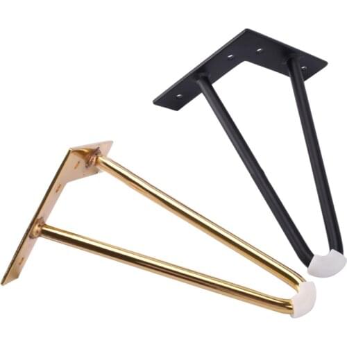 4Pcs 12/15/18/20cm Metal Hairpin Table Desk Leg Solid Iron Wire Support Leg For Sofa Cabinet Chairs Handcrafts Furniture Legs