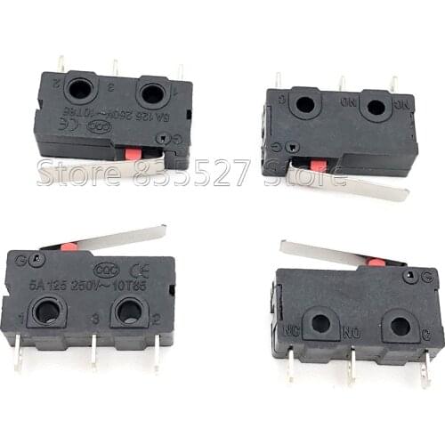 10PCS/LOT three feet 3 foot pin medium micro switch KW11-3Z-2 straight shank tripod 5A 125 250VAC contact switch