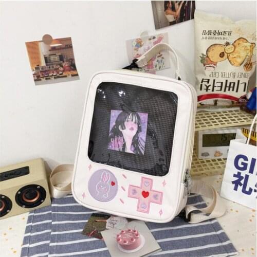 Cute PU Backpacks Women Lolita Student Shoulder Bags Luxury Brand Handbags Lady Fashion Designer Book Bag Harajuku Style 2021