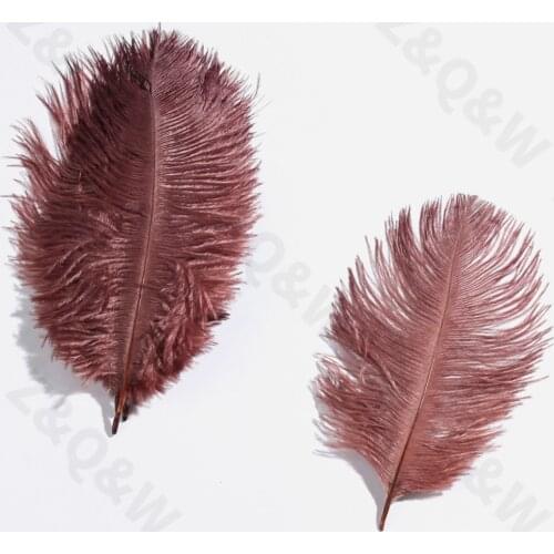 Natural 15-20CM (6-8 inches) ostrich feather dyed dark brown 10-100PCS costume decoration decoration DIY crafts holiday party