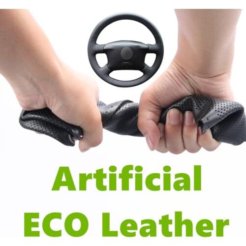 DIY Car Steering Wheel Covers Wrap Hand sewing Black Artificial Leather for Volkswagen VW Passat B5 1996-2005 Golf 4 1998-2004