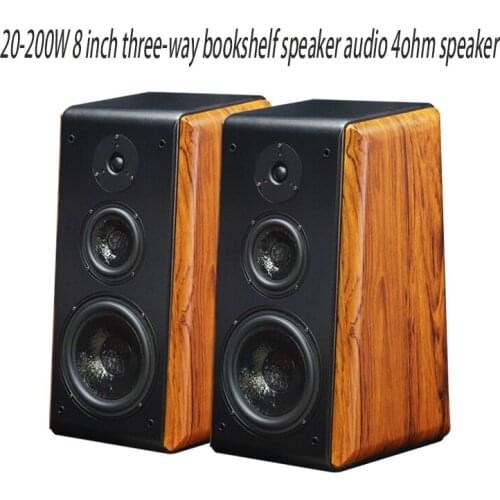 20-200W 4 Ohm 8 Inch Fever HiFi Speaker Passive F168 Three-way Bookshelf Speaker Home Monitor Amplifier Speaker