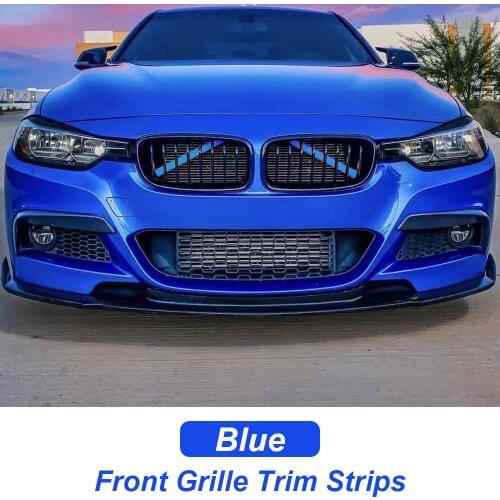 Front Grille Trim Strips For BMW F30 F32 3 4 Series 4 Color Sport Style Grille Trim Strips Cover Frame Car Decorations Stickers