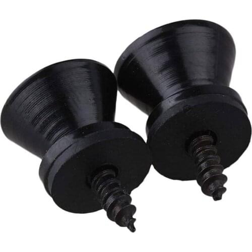 2pcs Guitar Strap Locks Metal Strap Buttons End Pins Flat Head for Acoustic Classical Electric Guitar Bass Ukulele Chrome