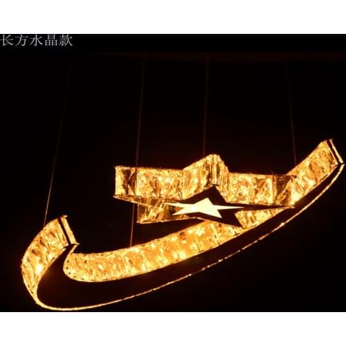 Luxury Moon Star Creative Modern Pendant Light Crystal Fashion Lamps Led Chip For Dinging Room Living Room Home LIght