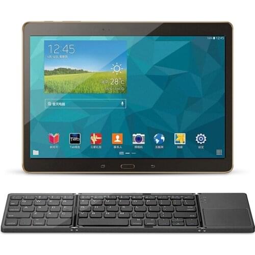 Foldable bluetooth Wireless Keyboard with Touchpad Suitable for iPad iPhone Tablet folding Rechargeable keyboard with Touchpad