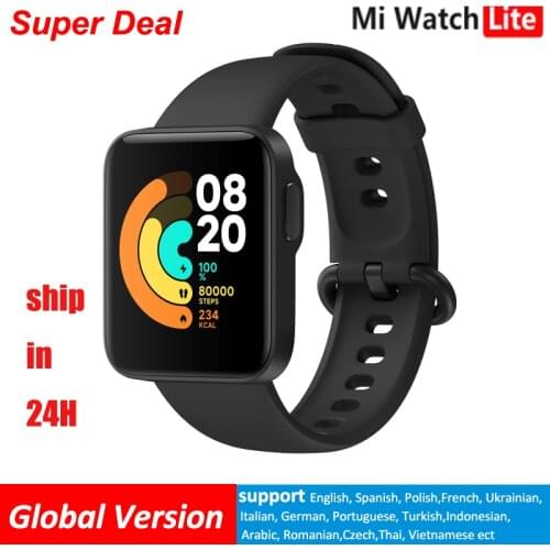 Xiaomi Smart Watch Mi Watch Lite Bluetooth GPS 5ATM Waterproof SmartWatch Fitness Heart Rate Monitor mi band Global Version