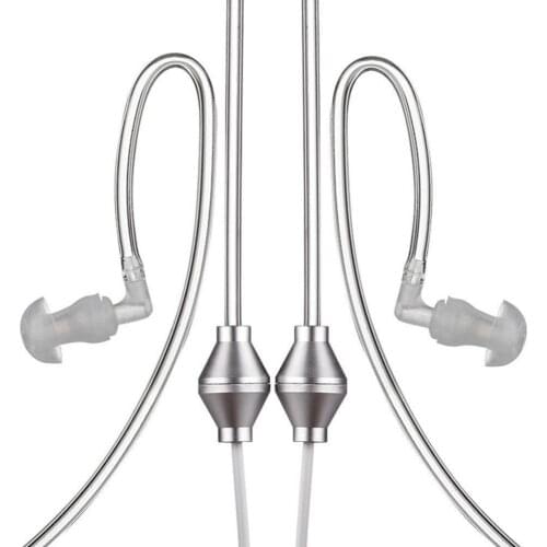 Anti Radiation Binaural Earphones Stereo Headphones with Microphone Universal 3.5mm Noise Cancelling Air Tube Acoustic Earbuds