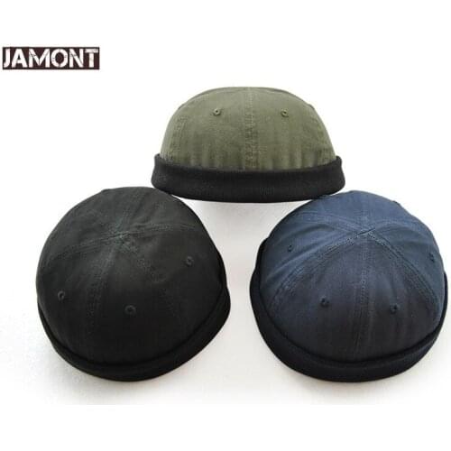 JAMONT Cotton Street Hip Hop Beanie Men Women Hats Skullcap Solid Beanies Hat Portable Spring Autumn Unisex Casual Cap Casquette
