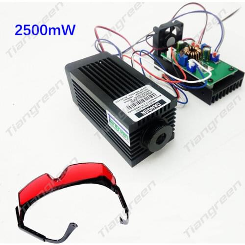 High Power 2.5W Blue Laser Diode Module for CNC Engraving Machine 450nm 445nm Focus 2500mw