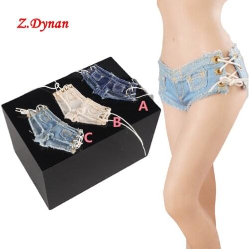 CCTOYS CC024 1/6 Female Shorts sexy blue jeans with Lace mini pants toys for 12 Inch TBLeague Body Action Figure Accessories