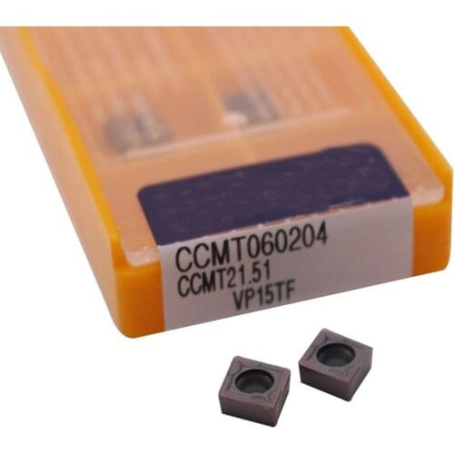 10PCS CCMT060204 CCMT 060204 Carbide Inserts Internal Turning Tool CNC Lathe Tool Cutter