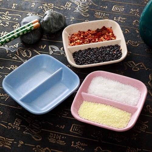 2 In 1 Seasoning Sauce Grain Salad Salad Plate Saucer Tableware Bowl Condiment Dish Cooking Tools Kitchen Accessories Plates