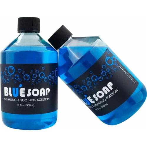 500ml Natural Ingredient Blue Soap Microblading Tattoo Analgesic Soothing Solution Cleansing Skin Clean Tattoo Relieve Accessory
