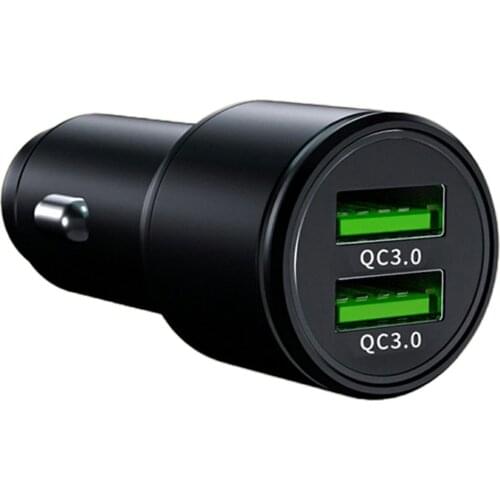 QC3.0 Dual USB Car Charger 2 Ports 3.0A Cig Socket Lighter Auto Fast Charing