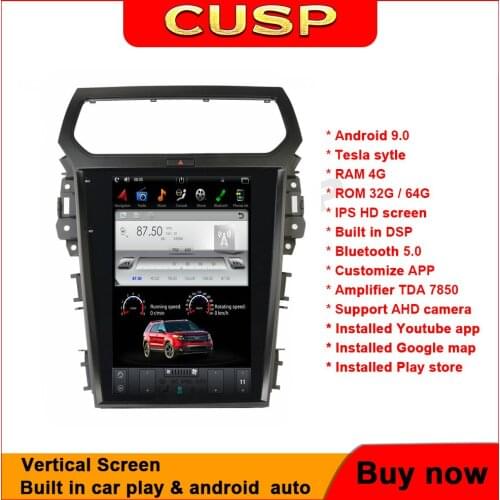 Car Multimedia Player For Ford Explorer 2011+ Android tesla style Screen Audio radio upgrade Stereo px6 autoradio GPS Head unit