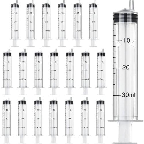 Large 10 PCS Plastic Syringe for Scientific Labs and Dispensing Multiple Uses Measuring Syringe Tools 30 ml