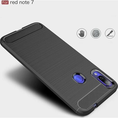 For Xiaomi Redmi Note 7 Case Carbon Fiber Cover Full Protection Phone Case on for Redmi Note 7 Note7 Pro Cover Shockproof Bumper