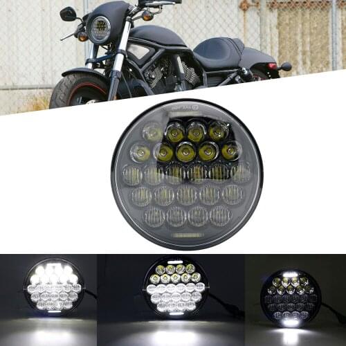 Black 5-3/4 5.75 inch moto 120w 5D LED Headlight for 5.75inch Motorcycle Headlamp Projector Driving Light