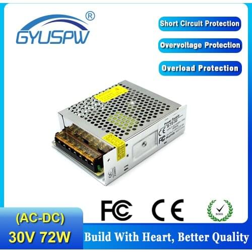 DC30V Power supply Switching Single Output 72W 2.4A Driver Transformer 220V 110V AC-DC Power Supplies For CNC CCTV 3D Printer