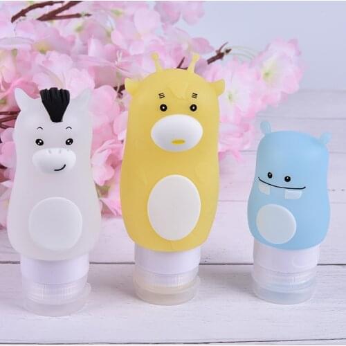 Hippo/Horse/Giraffe Shape Cute Emulsion Dispensing Bottle Silicone Portable Cosmetics Shampoo Container Beauty Travel Bottles