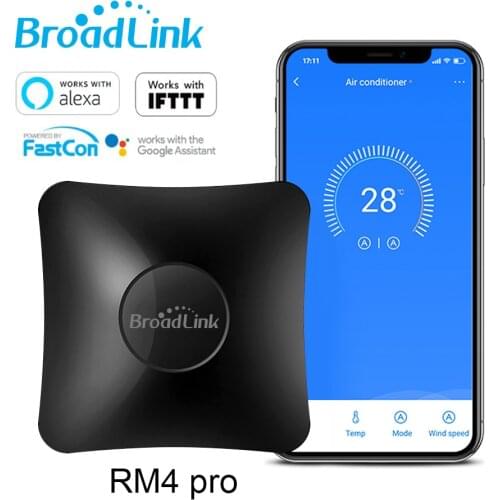 EU UK AU US Plug Broadlink RM4 Pro WIFI Remote Control Smart IR+RF Controller Smart Home Automation Compatible Alexa Assistant