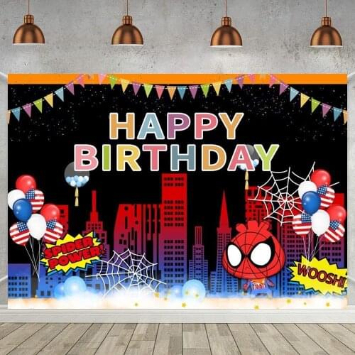 Superhero Baby Kids Birthday Party Comics City Buildings Poster Portrait Photo Backgrounds Photography Backdrops Table Decor