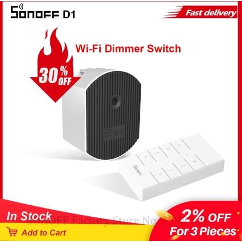 Itead SONOFF D1 Smart Dimmer Switch Wifi Switch Module 433Mhz RF/APP/Voice Remote Control Adjust Light Brightness For Smart Home