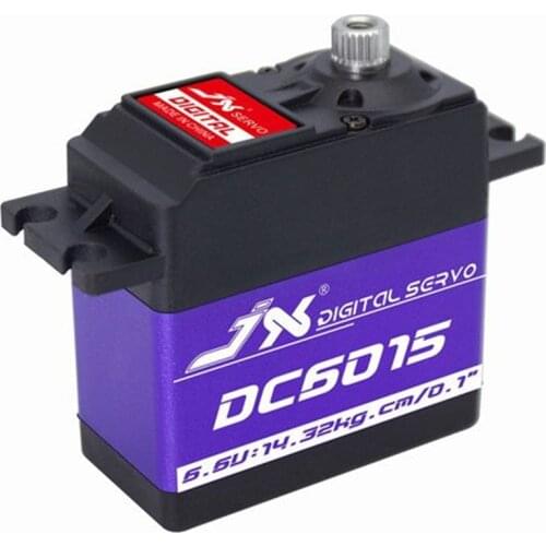 JX DC6015 4.8-6.6V 15kg Aluminium Shell Metal gear Core Digital Standard Size Servo For RC plane Car Robot UAV Hobby Education