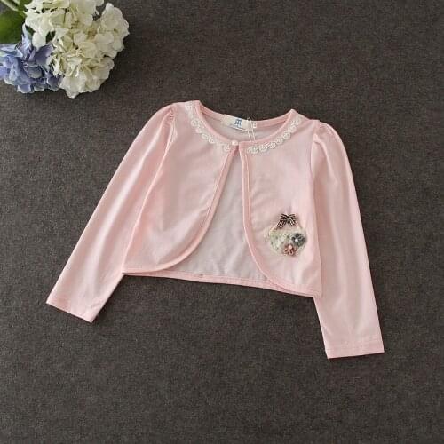 2021 Baby Girls Cardigan Sweater Flowers Long Sleeve Pink Baby Girl Jacket For 1 & 2 Year Old Toddler Baby Clothes RKC185023