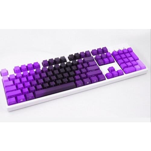 104-keys 5 Colors Gradient Keycaps PBT Standard OEM Profile Side Print Fruit Green Red Blue Purple for Cherry MX Switches