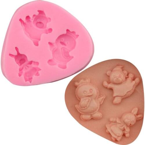 Rabbit chicken bear fondant cake mold cake decoration mold fondant chocolate baking tool baking supplies