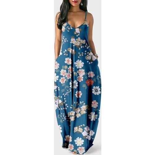 Summer Dress 2021 Fashion daisy floral y2k dress vintage boho sling dress floral plus size african dresses for women