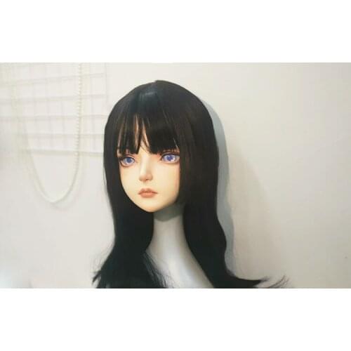 Dollkii 27) Female Girl Silica Resin Cosplay BJD Cross Dressing Kigurumi Head Mask Anime Role Play Party Crossdresser Doll Mask