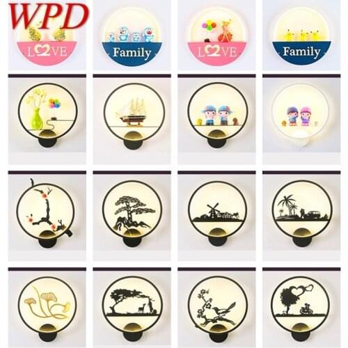 WPD Wall Lamps Contemporary Creative Artistic Figures LED Sconces Lights Indoor For Home Balcony